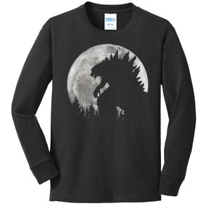 Cool Monster Full Moon Kids Long Sleeve Shirt