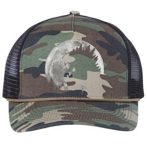 Cool Monster Full Moon Retro Rope Trucker Hat Cap