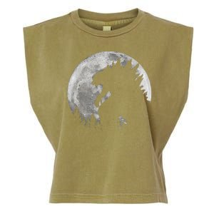 Cool Monster Full Moon Garment-Dyed Women's Muscle Tee