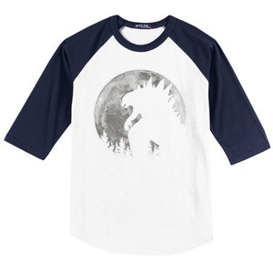 Cool Monster Full Moon Baseball Sleeve Shirt