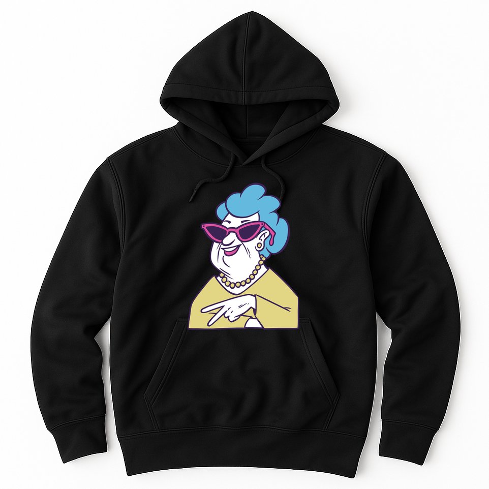 Cool Grandma Peace Sign Hoodie
