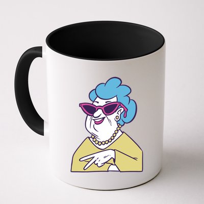 Cool Grandma Peace Sign Mug