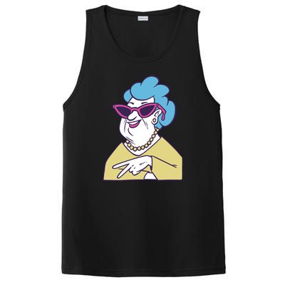 Cool Grandma Peace Sign PosiCharge Competitor Tank