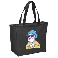 Cool Grandma Peace Sign Zip Tote Bag
