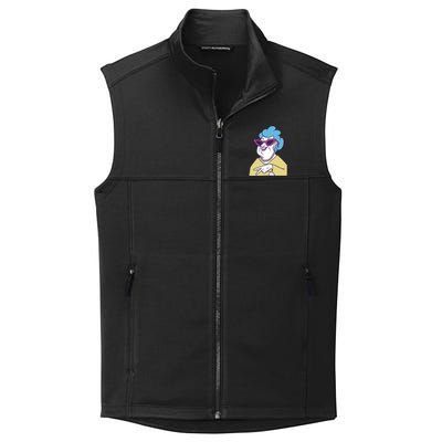 Cool Grandma Peace Sign Collective Smooth Fleece Vest