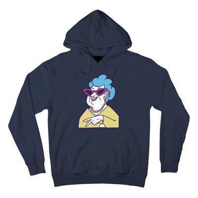 Cool Grandma Peace Sign Hoodie