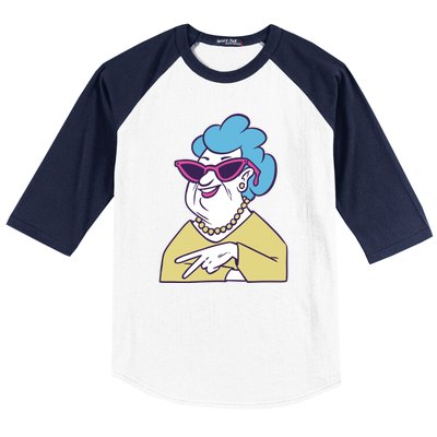 Cool Grandma Peace Sign Baseball Sleeve Shirt