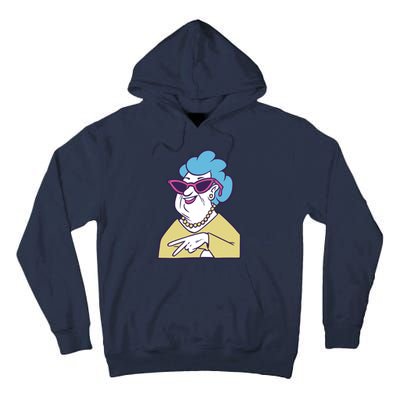 Cool Grandma Peace Sign Tall Hoodie