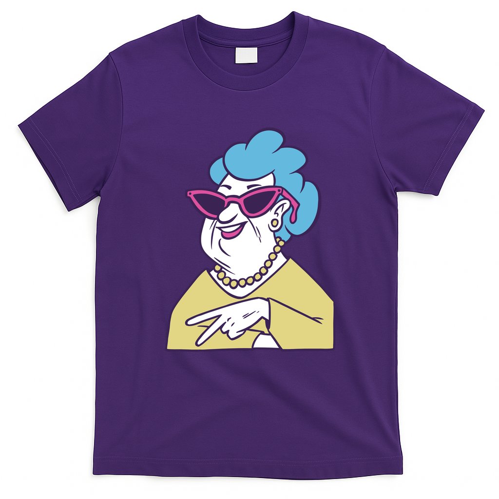 Cool Grandma Peace Sign T-Shirt