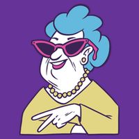 Cool Grandma Peace Sign Visor