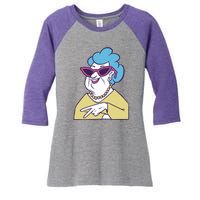 Cool Grandma Peace Sign Women's Tri-Blend 3/4-Sleeve Raglan Shirt