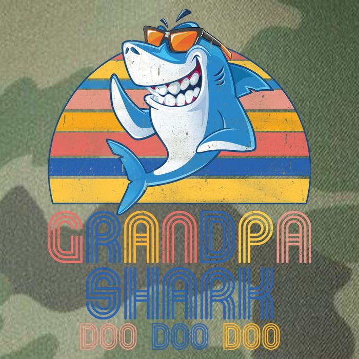 Cool Grandpa Shark Doo Doo Doo Legacy Tie Dye Trucker Hat