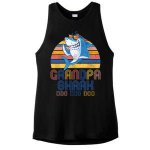 Cool Grandpa Shark Doo Doo Doo Ladies PosiCharge Tri-Blend Wicking Tank