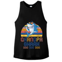 Cool Grandpa Shark Doo Doo Doo Ladies PosiCharge Tri-Blend Wicking Tank