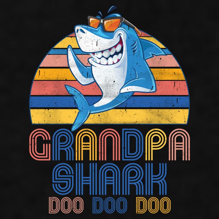Cool Grandpa Shark Doo Doo Doo Ladies PosiCharge Tri-Blend Wicking Tank