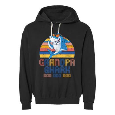 Cool Grandpa Shark Doo Doo Doo Garment-Dyed Fleece Hoodie