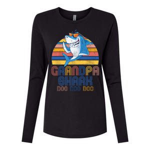 Cool Grandpa Shark Doo Doo Doo Womens Cotton Relaxed Long Sleeve T-Shirt