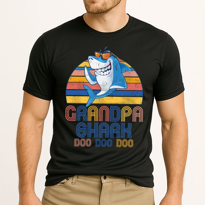Cool Grandpa Shark Doo Doo Doo Performance Shirt