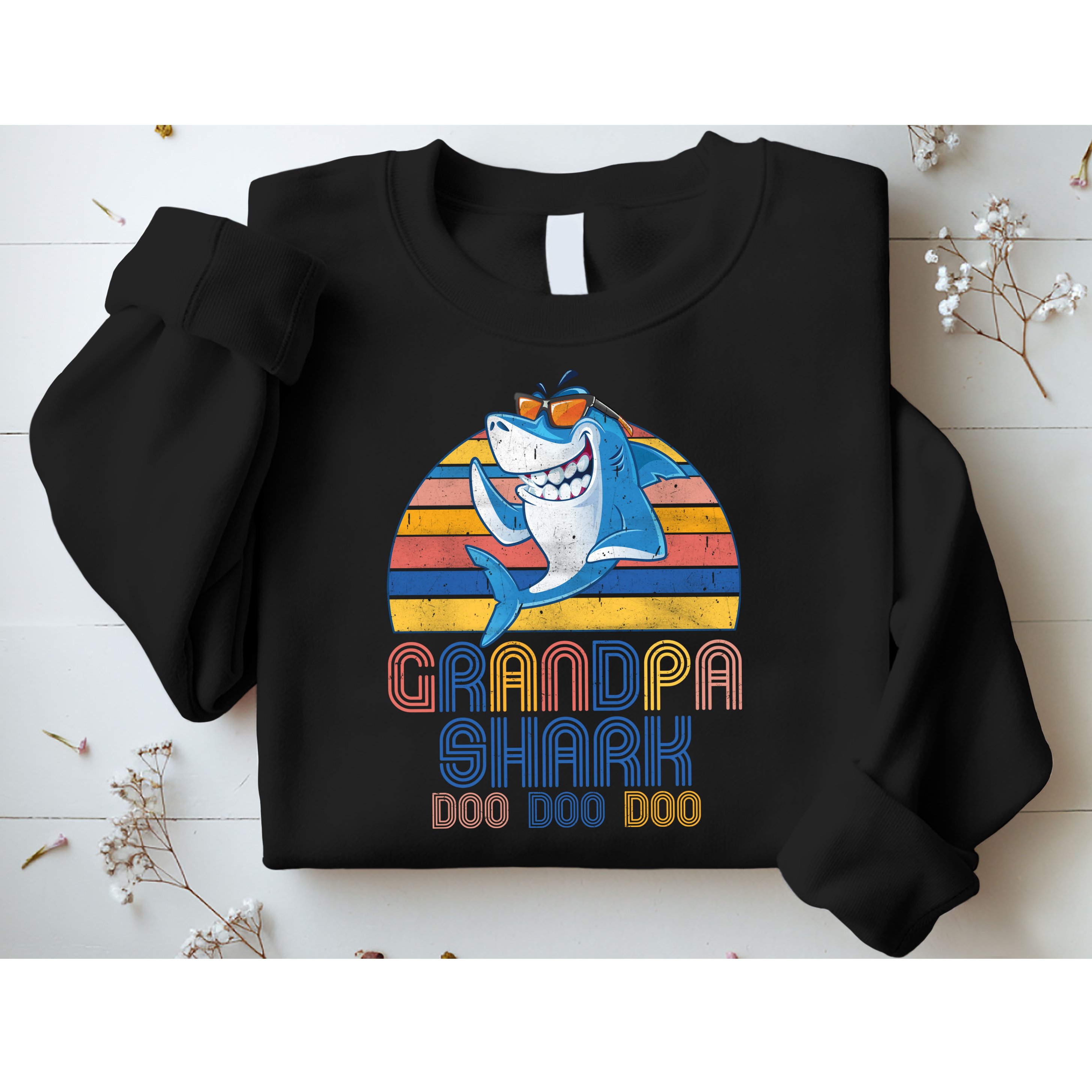 Cool Grandpa Shark Doo Doo Doo Sweatshirt