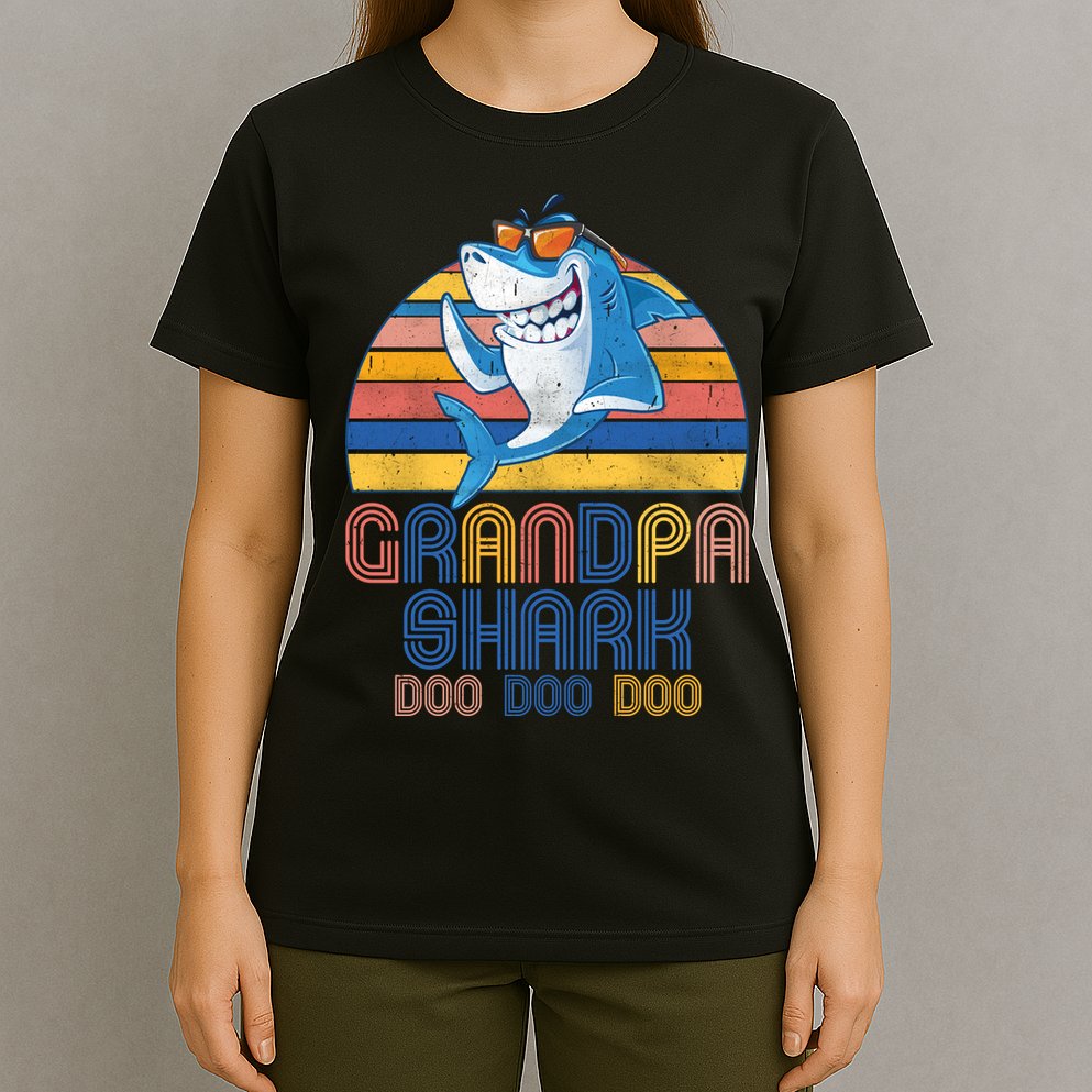 Cool Grandpa Shark Doo Doo Doo T-Shirt