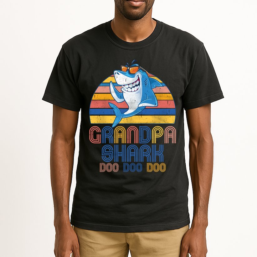 Cool Grandpa Shark Doo Doo Doo Tall T-Shirt