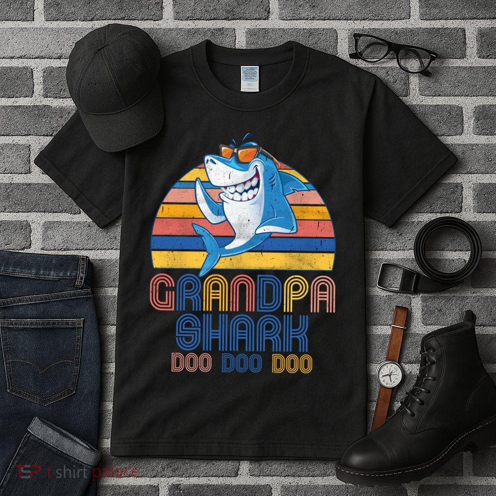Cool Grandpa Shark Doo Doo Doo Tall T-Shirt