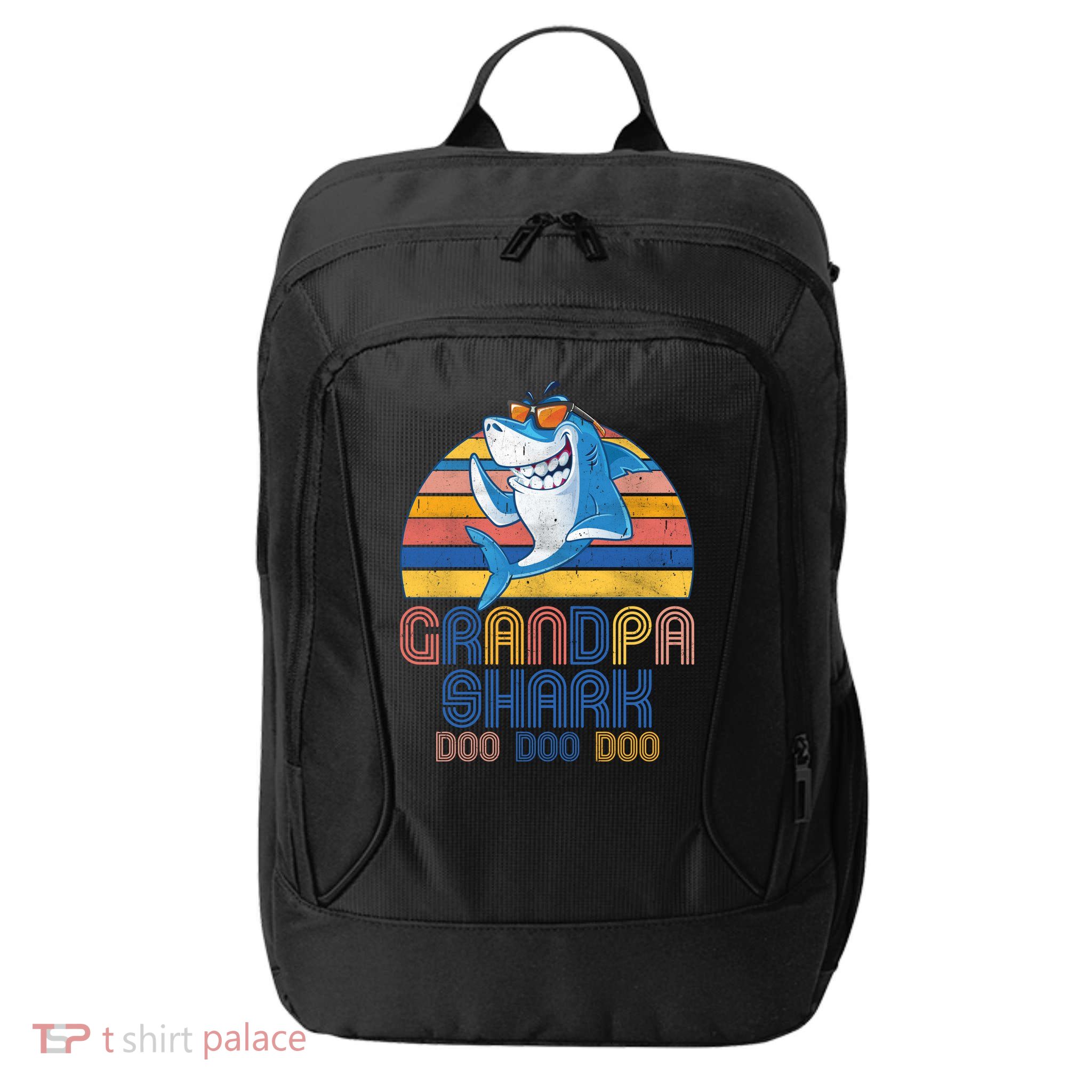 Cool Grandpa Shark Doo Doo Doo City Backpack