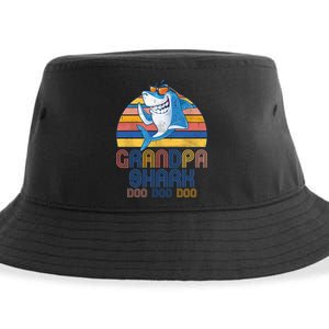 Cool Grandpa Shark Doo Doo Doo Sustainable Bucket Hat