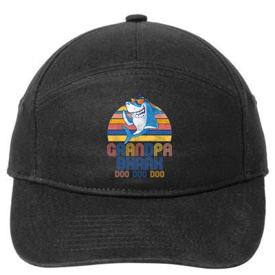 Cool Grandpa Shark Doo Doo Doo 7-Panel Snapback Hat