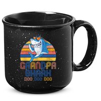 Cool Grandpa Shark Doo Doo Doo 15oz Campfire Ceramic Mug
