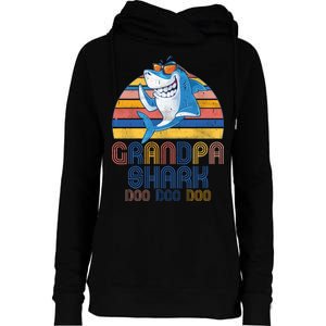 Cool Grandpa Shark Doo Doo Doo Womens Funnel Neck Pullover Hood