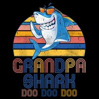 Cool Grandpa Shark Doo Doo Doo 16 in Basic Backpack