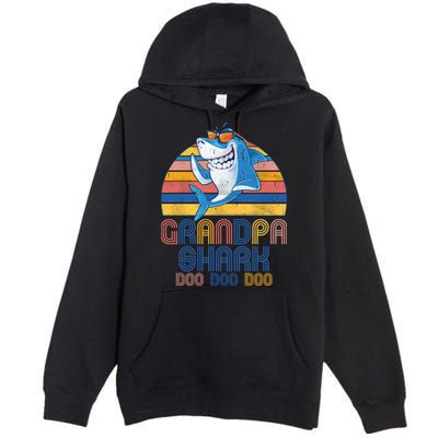Cool Grandpa Shark Doo Doo Doo Premium Pullover Hoodie