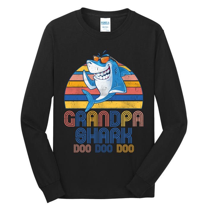 Cool Grandpa Shark Doo Doo Doo Tall Long Sleeve T-Shirt