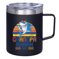 Cool Grandpa Shark Doo Doo Doo 12oz Stainless Steel Coffee Mug