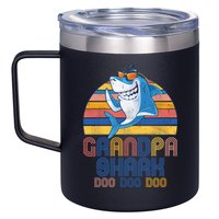 Cool Grandpa Shark Doo Doo Doo 12oz Stainless Steel Coffee Mug