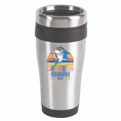 Cool Grandpa Shark Doo Doo Doo 16oz Travel Tumbler