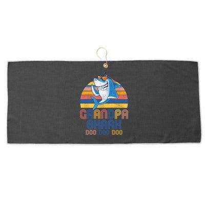 Cool Grandpa Shark Doo Doo Doo Large Microfiber Waffle Golf Towel