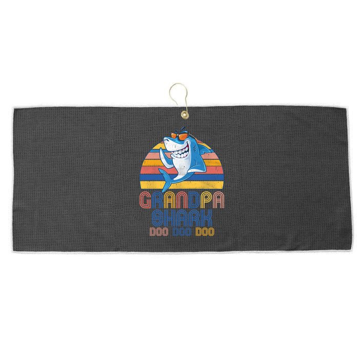 Cool Grandpa Shark Doo Doo Doo Large Microfiber Waffle Golf Towel