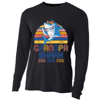 Cool Grandpa Shark Doo Doo Doo Cooling Performance Long Sleeve Crew