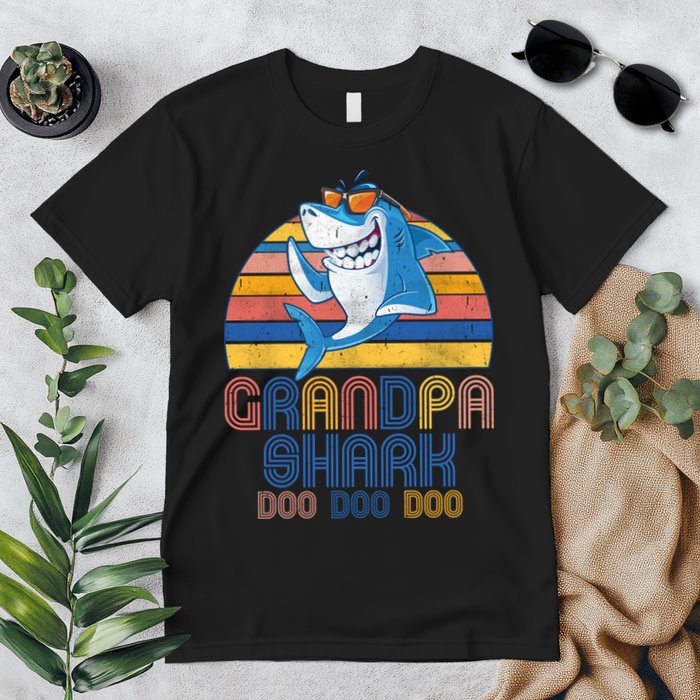 Cool Grandpa Shark Doo Doo Doo Premium T-Shirt