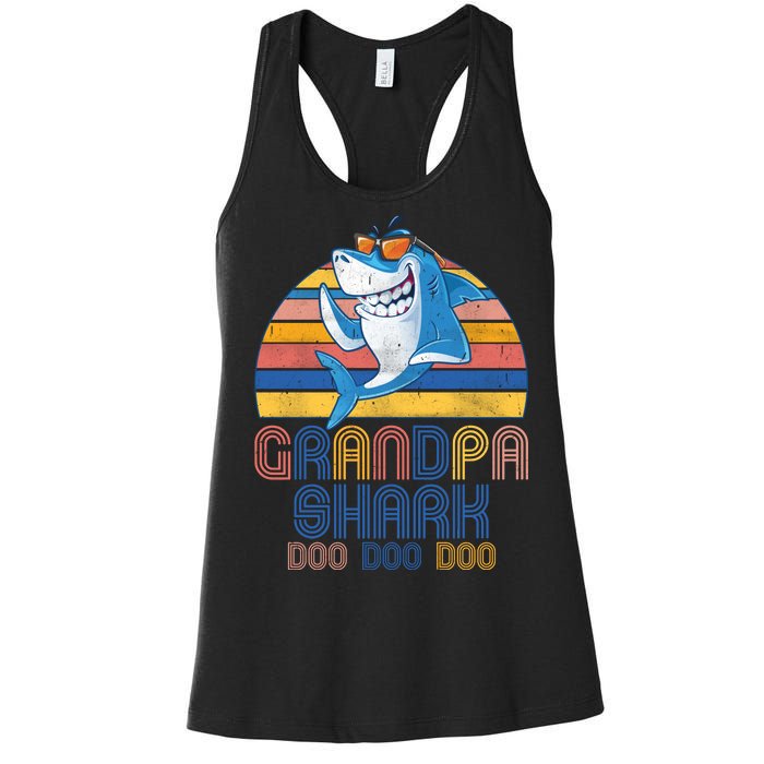 Cool Grandpa Shark Doo Doo Doo Women's Racerback Tank