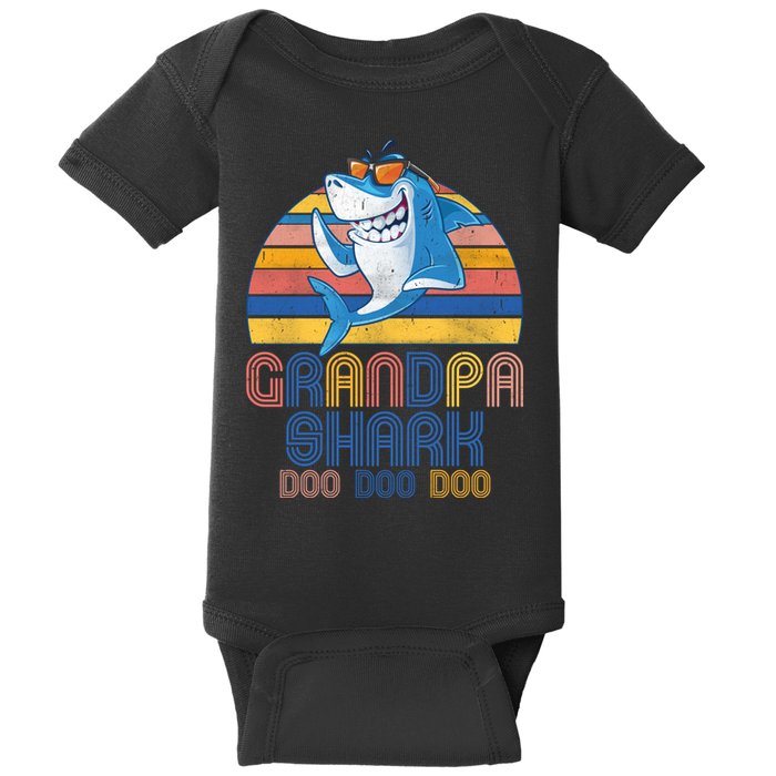 Cool Grandpa Shark Doo Doo Doo Baby Bodysuit