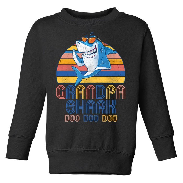 Cool Grandpa Shark Doo Doo Doo Toddler Sweatshirt