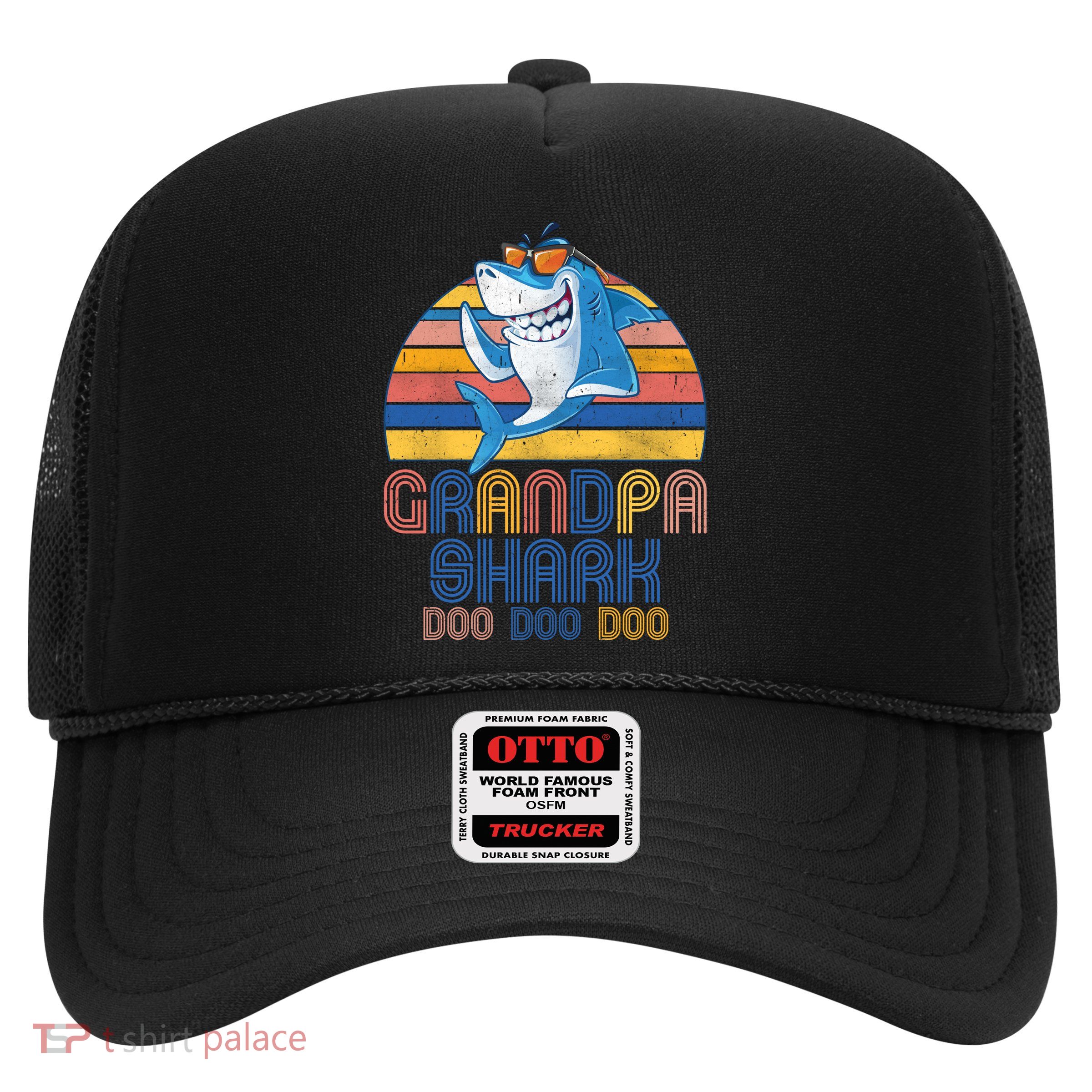 Cool Grandpa Shark Doo Doo Doo Trucker Hat