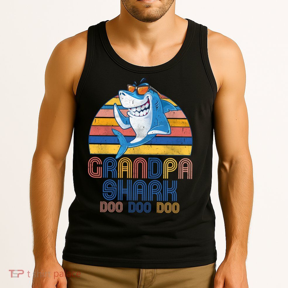 Cool Grandpa Shark Doo Doo Doo Tank Top