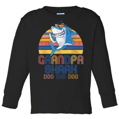 Cool Grandpa Shark Doo Doo Doo Toddler Long Sleeve Shirt