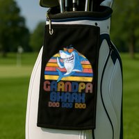 Cool Grandpa Shark Doo Doo Doo Golf Towel