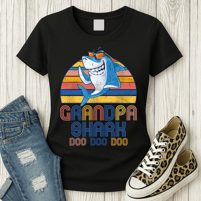 Cool Grandpa Shark Doo Doo Doo Womens T-Shirt