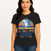 Cool Grandpa Shark Doo Doo Doo Womens T-Shirt